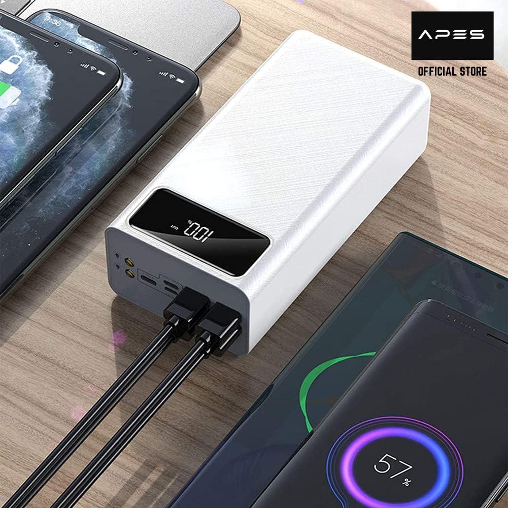 100% APES ORIGINAL 60000MAH Powerbank Full Capacity 4 USB charge Ports