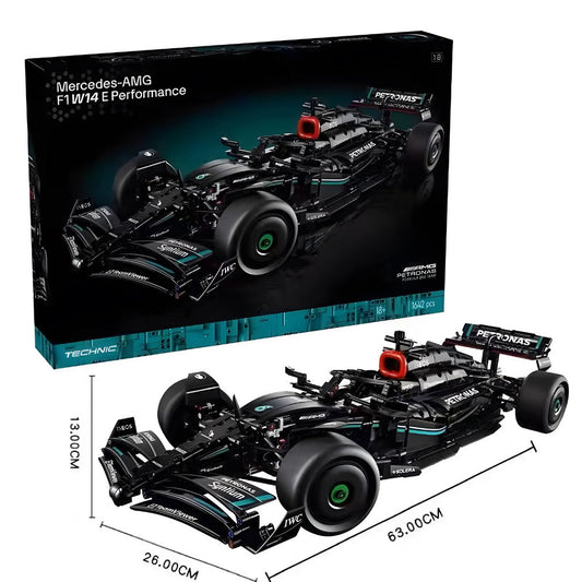 Mercedes-AMG F1 W14 E Performance Race Car Building Set Scale Model Figure Collection Detail Build Display Lego